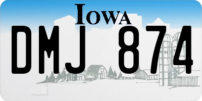 IA license plate DMJ874