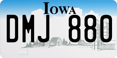 IA license plate DMJ880