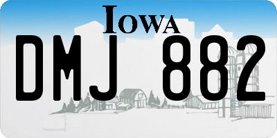 IA license plate DMJ882