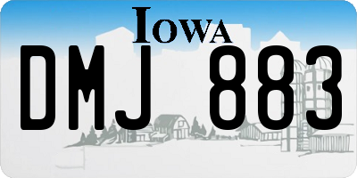 IA license plate DMJ883