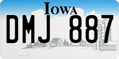 IA license plate DMJ887