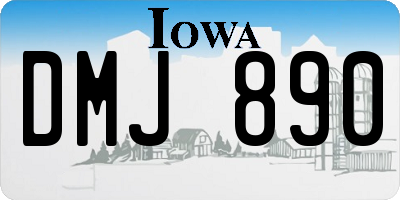 IA license plate DMJ890