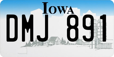 IA license plate DMJ891