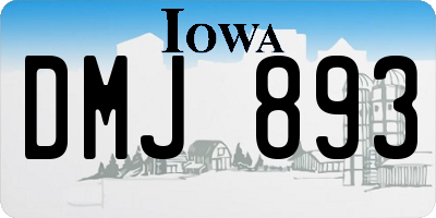 IA license plate DMJ893