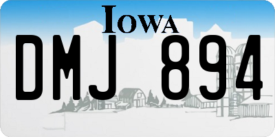 IA license plate DMJ894
