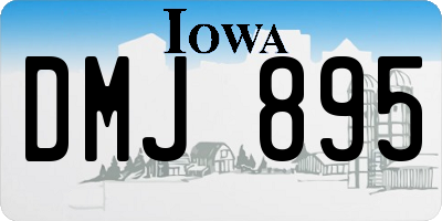 IA license plate DMJ895