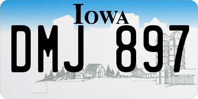 IA license plate DMJ897