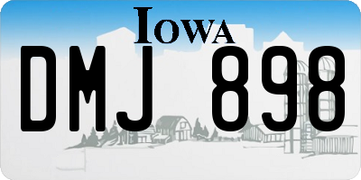 IA license plate DMJ898
