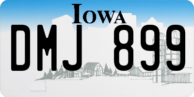 IA license plate DMJ899