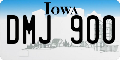 IA license plate DMJ900