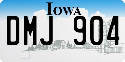 IA license plate DMJ904