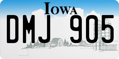 IA license plate DMJ905