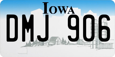 IA license plate DMJ906