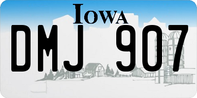 IA license plate DMJ907