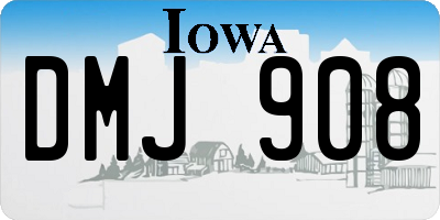 IA license plate DMJ908