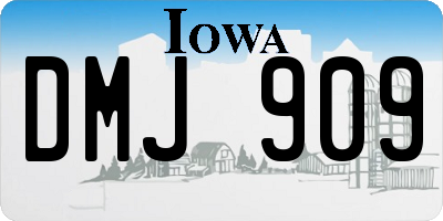 IA license plate DMJ909