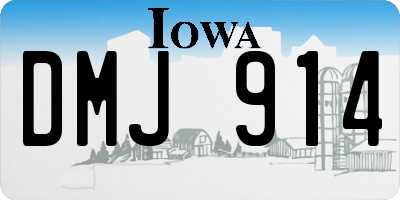 IA license plate DMJ914