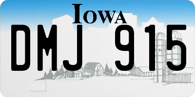IA license plate DMJ915