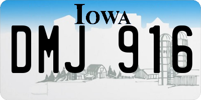 IA license plate DMJ916