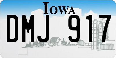 IA license plate DMJ917