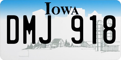 IA license plate DMJ918