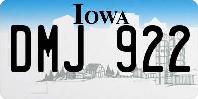 IA license plate DMJ922