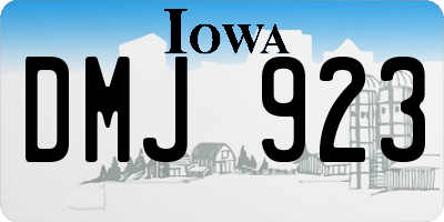 IA license plate DMJ923
