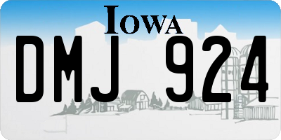 IA license plate DMJ924