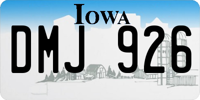 IA license plate DMJ926