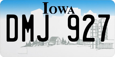 IA license plate DMJ927