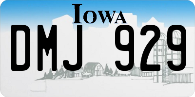IA license plate DMJ929