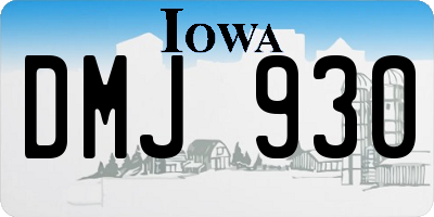 IA license plate DMJ930