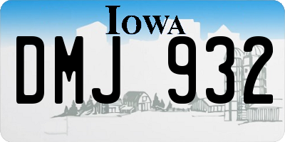 IA license plate DMJ932