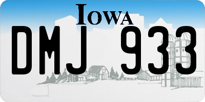 IA license plate DMJ933
