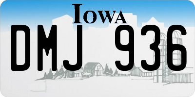 IA license plate DMJ936