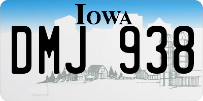 IA license plate DMJ938