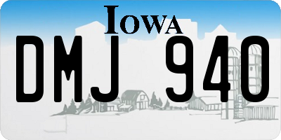 IA license plate DMJ940