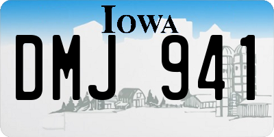 IA license plate DMJ941