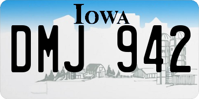IA license plate DMJ942