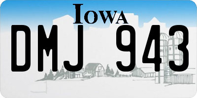 IA license plate DMJ943