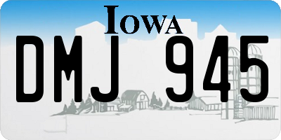 IA license plate DMJ945