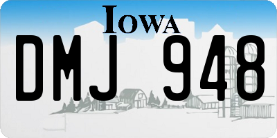 IA license plate DMJ948