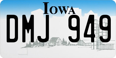 IA license plate DMJ949