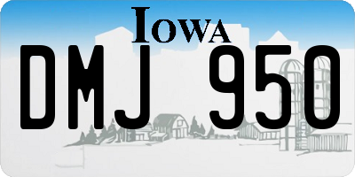 IA license plate DMJ950