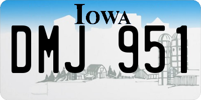 IA license plate DMJ951