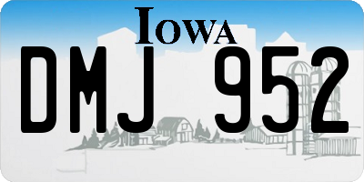 IA license plate DMJ952