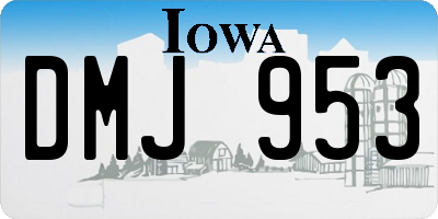 IA license plate DMJ953