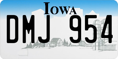 IA license plate DMJ954