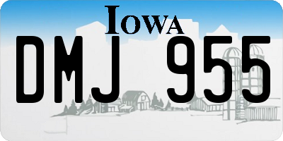 IA license plate DMJ955