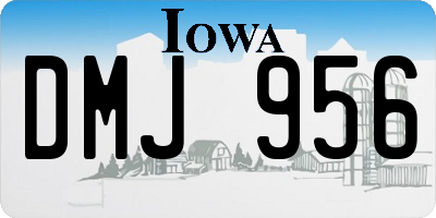 IA license plate DMJ956